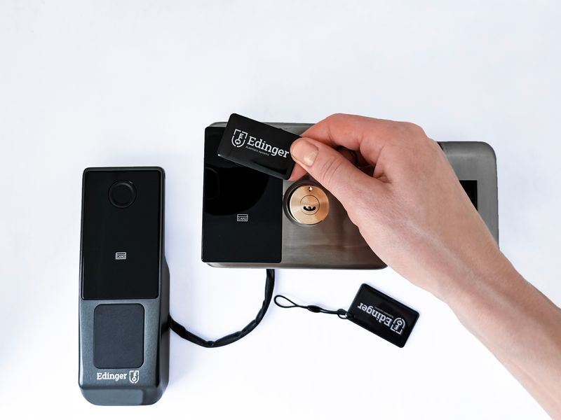 Замок електро-механічний Edinger Smart Fingerprint для хвіртки ESF фото